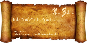 Nánási Zsolt névjegykártya